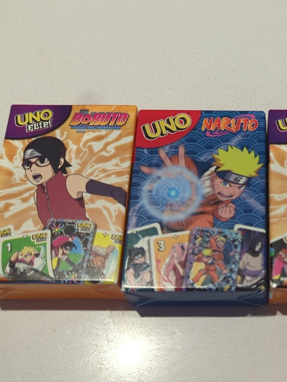 UNO Naruto & Boruto Themed Card Pack - Blue and Orange